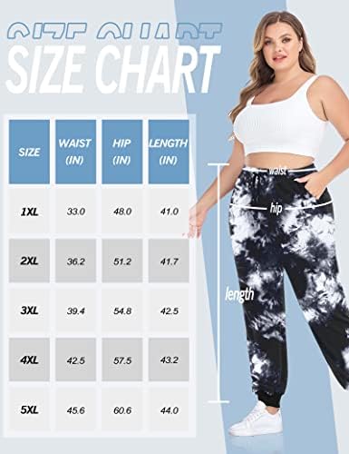 Cootry plus size calça de moletom para mulheres soltas cintura elástica Joggers trepings calças de lounge com bolsos