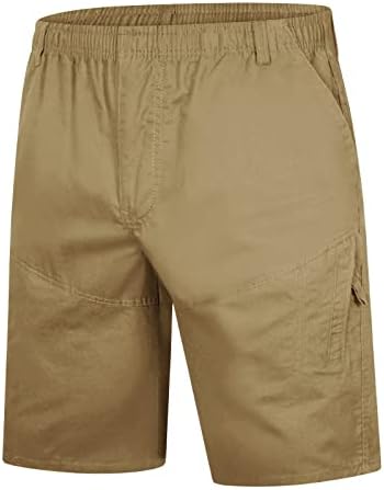 Botão de cor de cor de cerâmica masculina de cor sólida de tamanho casual todos os shorts calças de trabalho de cozinha de carga
