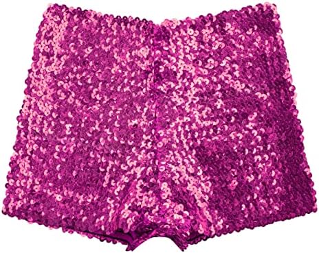 FreeBily Kids Girls Shorts de dança de lantejoulas Athletic Sports Gym Boxer Shorts Girls Jazz Hip Hop Dance Performnace Costume