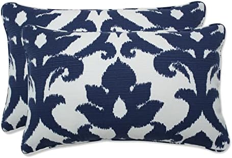 Travesseiro perfeito para o ar livre/interno Basalto Navy Almofadas lombares, 2 contagem, azul