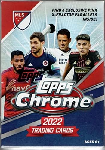 2022 Topps Chrome MLS Major League Soccer Factory Seled Blaster Box 30 Cartões 6 pacotes de 5 cartões. Encontre 6 paralelos rosa x-fractor por blasters de caixa são os meus favoritos para abrir por grande valor