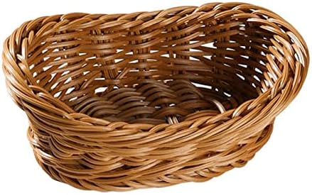 Weilaikeqi de cesta de pão artesanal que serve a bandeja de bandeja multifuncional portador de alimentos para a decoração