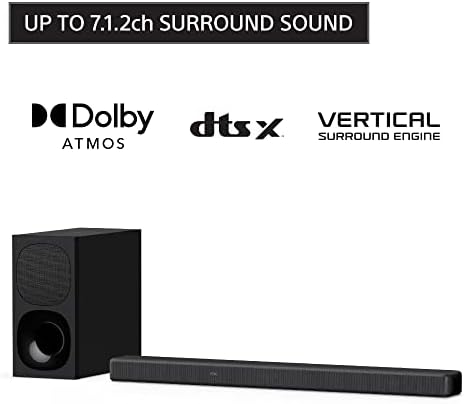 Sony 65 polegadas 4K Ultra HD TV x80K Series: LED Smart Google TV com Dolby Vision HDR KD65X80K- 2022 Modelo com HT-G700: 3,1CH Dolby Atmos/DTS: X SoundBar com tecnologia Bluetooth