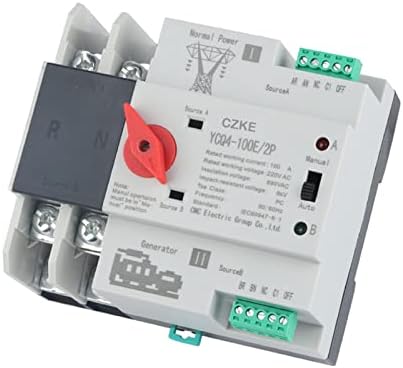 Gummmy YCQ4-100E/2P DIN RAIL 2P ATS DUTO EMPRESSIONAÇÃO AUTRIMÁTICO CURSHETOR SELECTOR ELÉTRICO POWER UNINTERRUPTADO 63A 100A