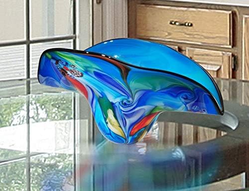 Dale Tiffany AV14076 Acessórios de vidro de arte/coleção de tigelas em multi -acabamento, 8,00 polegadas, 16,5 x 8 x 8 , multicolor