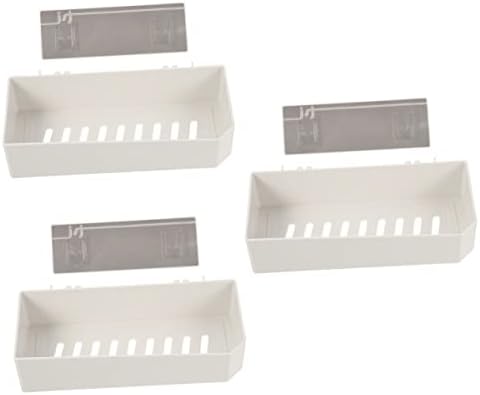 Cabilock 3pcs Banheiro de armazenamento parede pendurada abds white househing