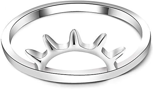 Jude Jewellers Aço inoxidável de aço de aço Rising Sol Promise Ring