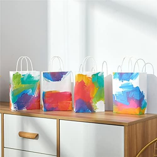 Suncolor 48 Pack Small Party Favor Bacs Goodie Bags for Birthday Party Gift Sacors com alça e papel de seda