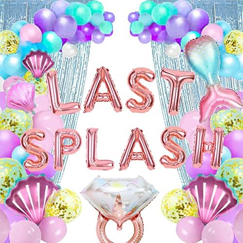 Laveenty 98 PCs Luxo Last Splash Balloons Balloons Sereia Decorações de festa de despedida de solteira Last Splash Bachelorette
