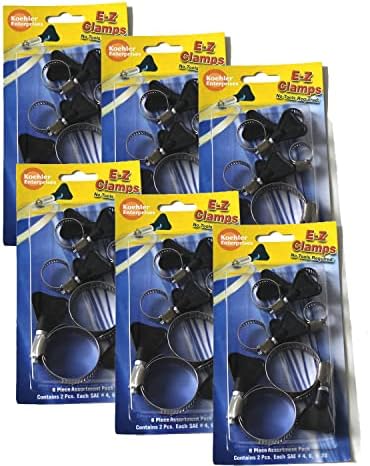 Koehler Enterprises EZ01B Easy Clamp Blister Pack, 6 peças - pacote de 6, ez01bn