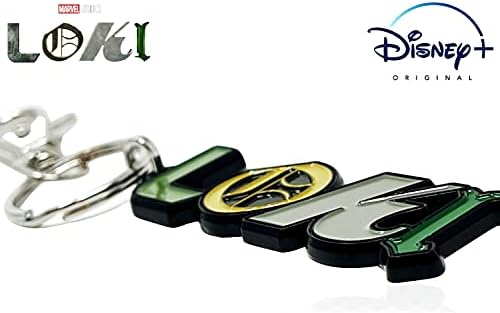 LOKI LOKI PIN + LOKI da Marvel, chaveiro, pino de combinação Disney + Loki oficialmente licenciado e anel de chave