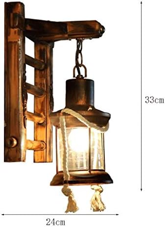 Yylkl Plug Plug in Industrial Glass Shade Lantern Iluminação Retro Lâmpada Metal Parede Scâncias para o quarto da