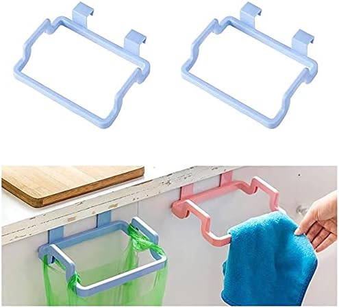 Portadores de sacos de lixo de 2pcs, porta de lixo portátil de cozinha, lixo pode lixo racks, para pendurar tapetes de toalha, suporte