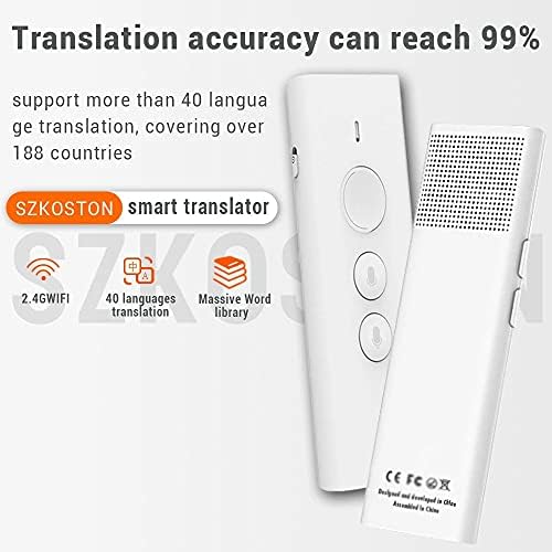 Tfiiexfl 40 Tradutor de voz instantâneo de vários idiomas portátil Tradutor de voz inteligente Online Russian Language Learning