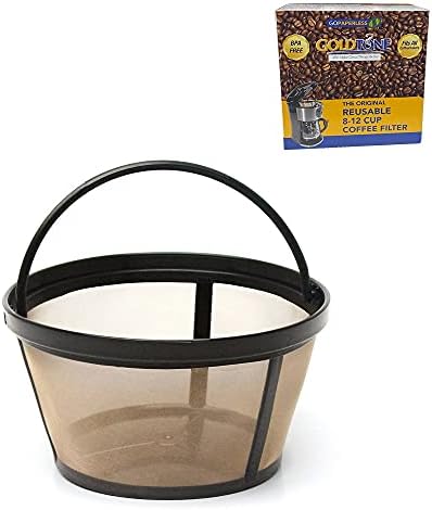 O filtro de cesta de 8 a 12 xícara de Goldtone se encaixa em máquinas de café Black & Decker e fabricantes de cerveja.