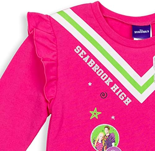 Disney Zombies Addison Zed Girls French Terry Sweatshirt Dress Glitle Kid para criança