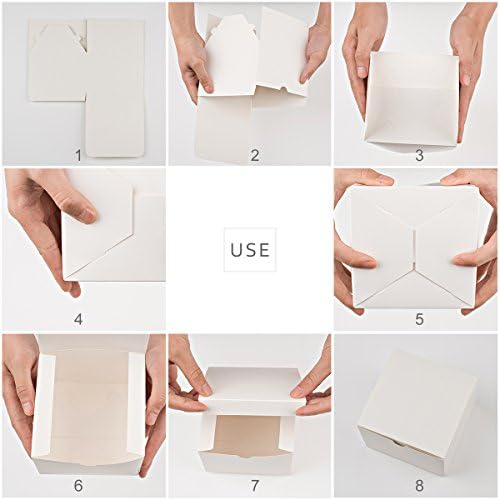 Caixas de presente brancas pequenas de Mesha 4x4x4 ''