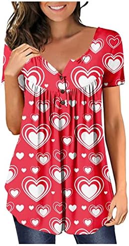 Camisas Henley de Mulhens-Tops-Mangas de Longa-Mulgoras de Valentim V Butões de Bloups Up Tunics Flowy Pleated Bloups