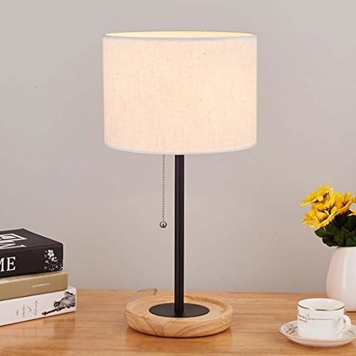 Fazrpip Desk Light, luminária de mesa Lâmpada de cabeceira criativa Criativa simples Lâmpada moderna/botão de linho-push