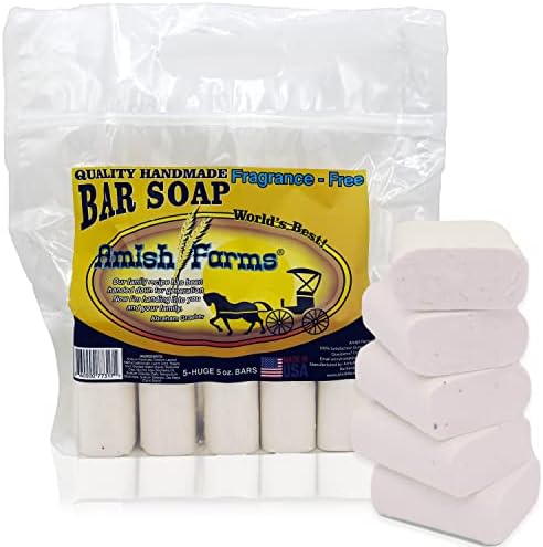 AMISH FARMS FRARGANCE Freme & Dye Natural Bar Soap para pele sensível-feita à mão no sabonete de barra hidratante dos