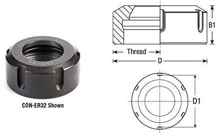 Ferramenta AMANA CON-ER20 35mm CNC CHETT NOT PARA PADRÃO ER20