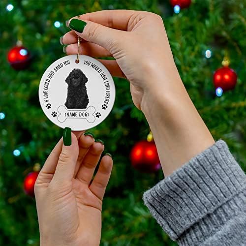 Nome personalizado Toy Poodle Black Dog Gifts 2023 Ornamentos de árvore de Natal - Se o amor pudesse ter salvo seu