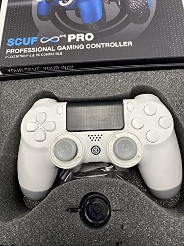 SCUF 4PSO Infinity Pro QuickBuy Pro Controller para PS4 e PC- White- Gaming Controller