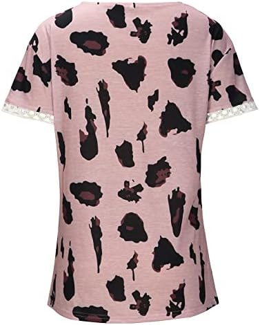 Ladies camiseta verão outono de manga curta 2023 Roupas V Camasta de blusa sexy de algodão de arco de pescoço para