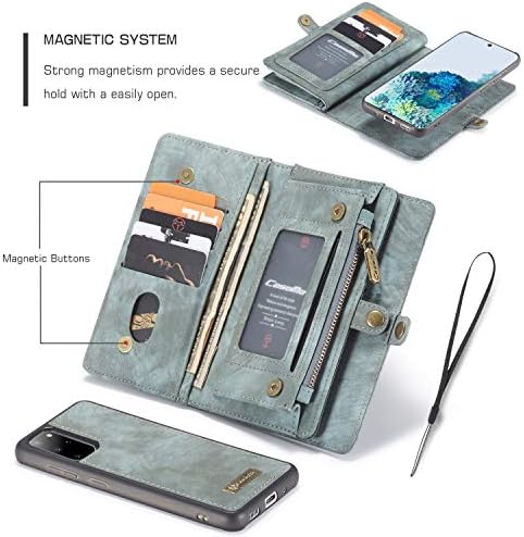 Caixa de carteira Galaxy S20 Plus com suporte para cartão, porte de dinheiro de Card de 2 polegadas de couro durável com slots