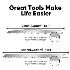 Jiayoubao 6 pacote de aço inoxidável de aço congelado Corte de osso reciprocado lâminas para pirros de madeira de madeira de peru de carne Blades Sawzall