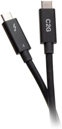 C2G 2,5ft Thunderbolt 4 Cabo C USB - USB C para USB C - 40 Gbps - M/M