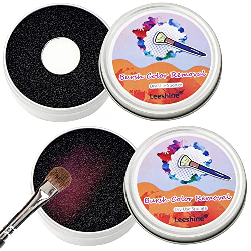 2 Pacote de maquiagem Limpeza de escova de maquiagem Esponjas - Switch Sheshadow Colors imediatamente e escovas de maquiagem