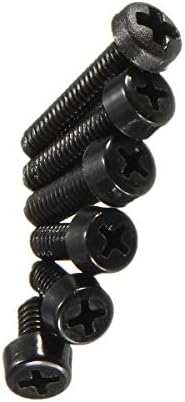 Parafuso Occus Novo 20pcs/conjunto M2.5 4mm/5mm/6mm/8mm/10mm/12mm Nylon preto Phillips parafusos de cabeça redonda parafusos parafusos