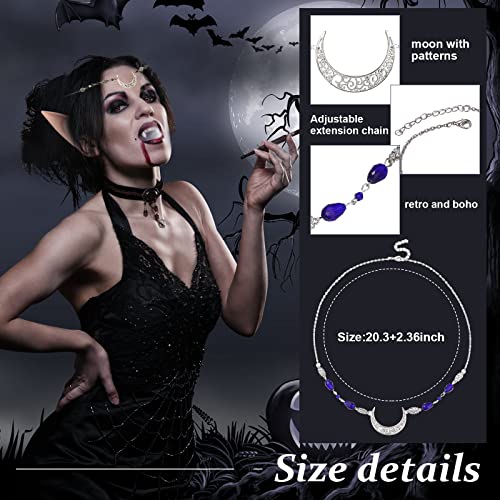 Batiyeer 8 peças Boho Moon Head Chain Cosplay Fairy Elf Ears