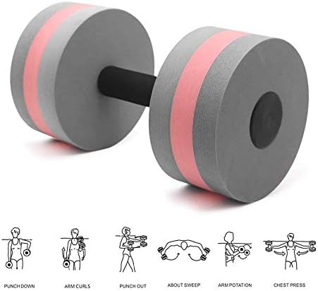 CUSSTALMENTE 2 PCS PCS Exercício aeróbico Espuma Dumbbell Piscina Resistência à piscina, equipamento de exercício