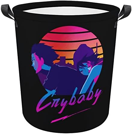 Devilman Crybaby Laundry Besta de tecido dobrável cesto as cestas acolchoadas cestas de roupas de bins de transporte fáceis para garotas para crianças dormitórios para crianças dormitórios 50l