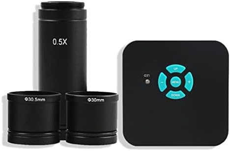 Câmeras de microscópio 1080p I_MX185 HDMI Digital Industry Microscope Câmera TF Video Recorder +0,5x C Montagem lente ocular