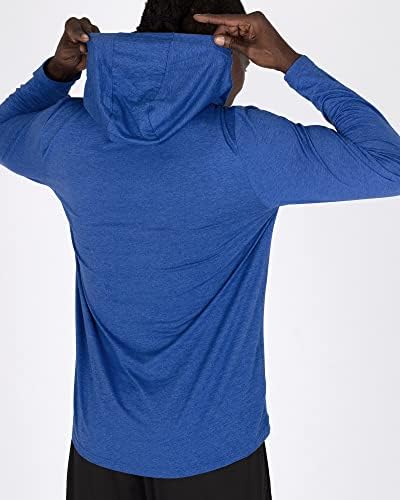 Camisa masculina viva com performance de capuz de manga comprida camiseta com capuz
