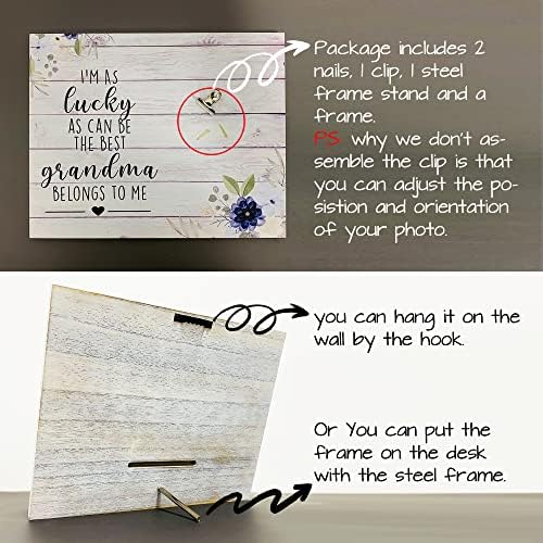 Gifts da avó da neta - a moldura da vovó possui foto 4x6 - presentes para avó, Natal, dia das mães, nova ideia de presentes
