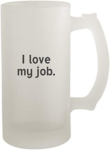 Molandra Products I Love My Job - Fosted Glass 16oz Beer Stein