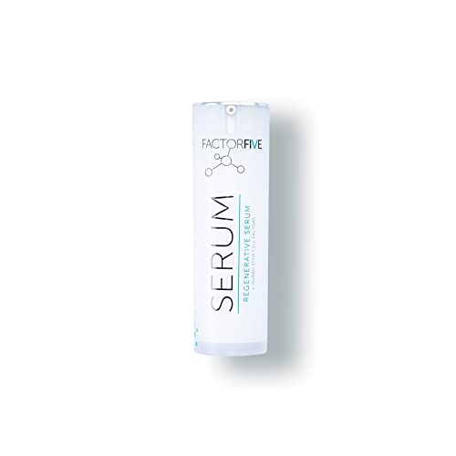 Factorfive Regenerative Serum com fatores de crescimento de células -tronco, HGF para aperto e suavização da pele, redução de rugas e poros e rejuvenescimento - 1 fl oz/30ml