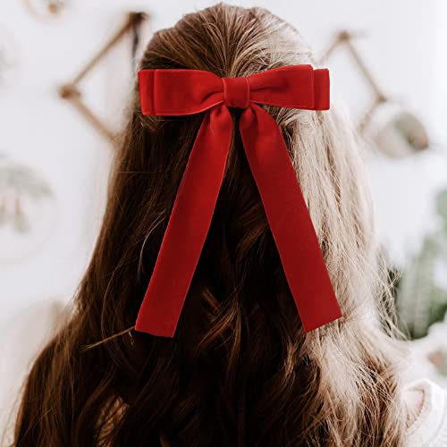 10pcs Velvet Bows Girls Clip Ribbon Acessórios para bebês crianças adolescentes crianças