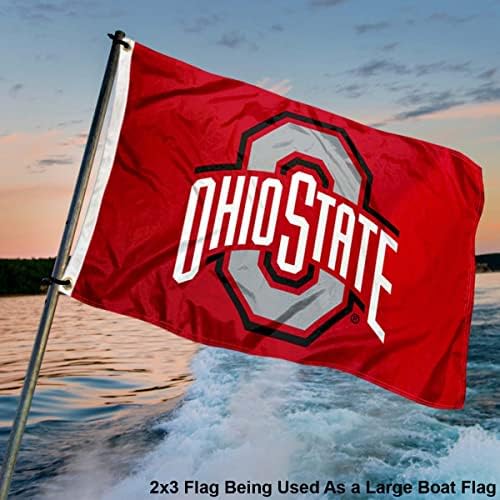 Ohio State Buckeyes Small 2'x3 'bandeira e conjunto de bandeira dos EUA 3x5