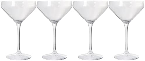 Conjunto de óculos de martini de Glaver de 4 copos de coquetel, 10,5 onças premium forte de vidro sem chumbo, copos Margarita Stemed Margarita, para bar, martini, cosmopolita, Manhattan, gimlet e mais lava-louças