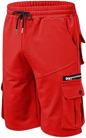 Miashui Trunks troncos masculinos de verão shorts algodão solto de plus size de cinco pontos com zíper com zíper de bolso multi -bolso