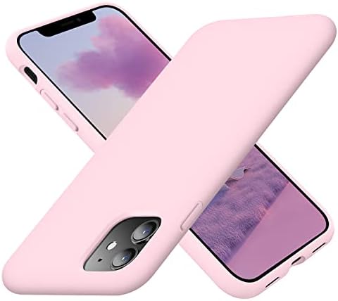 Propriedade compatível com o iPhone 11 Case 6,1 polegadas com capa de telefone protetora à prova de choque de silicone esbelta para iPhone 11 com [revestimento de microfibra de toque suave] -Light Pink