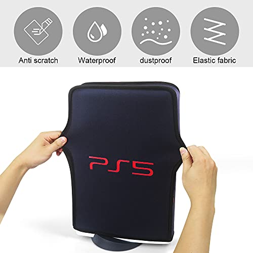 Ps5 Caso Caso Capa à prova de poeira para Playsatoão 5 Console de jogo Protetor Anti -Scratch lavatável Capa de poeira Manga para acessórios PS5 Edição digital e edição de disco