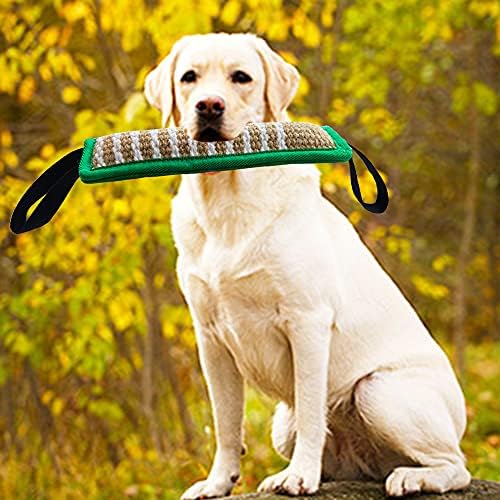 WLSJ Dog Babu Trug Toy, Jute Tough Bite Bit Stick Para cães médios a grandes, treinamento de filhotes e jogo interativo, melhor