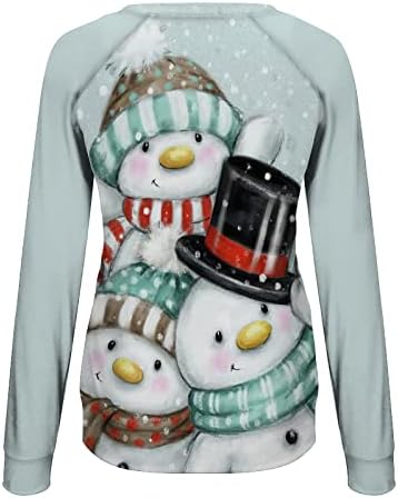 Suéteres de Natal engraçados para mulheres vestidos de neve vestidos de neve no outono de inverno ubdershirt tops de túnica