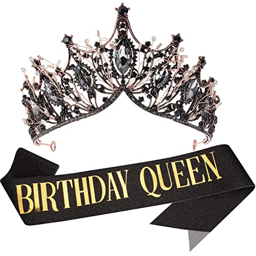 Tiaras de aniversário para mulheres, coroas de rainha do aniversário para mulheres, coroa de aniversariante de aniversário, feliz